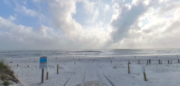 White sand Gulf beach and dunes on Cape San Blas near Billy Joe Rish Recreation Area